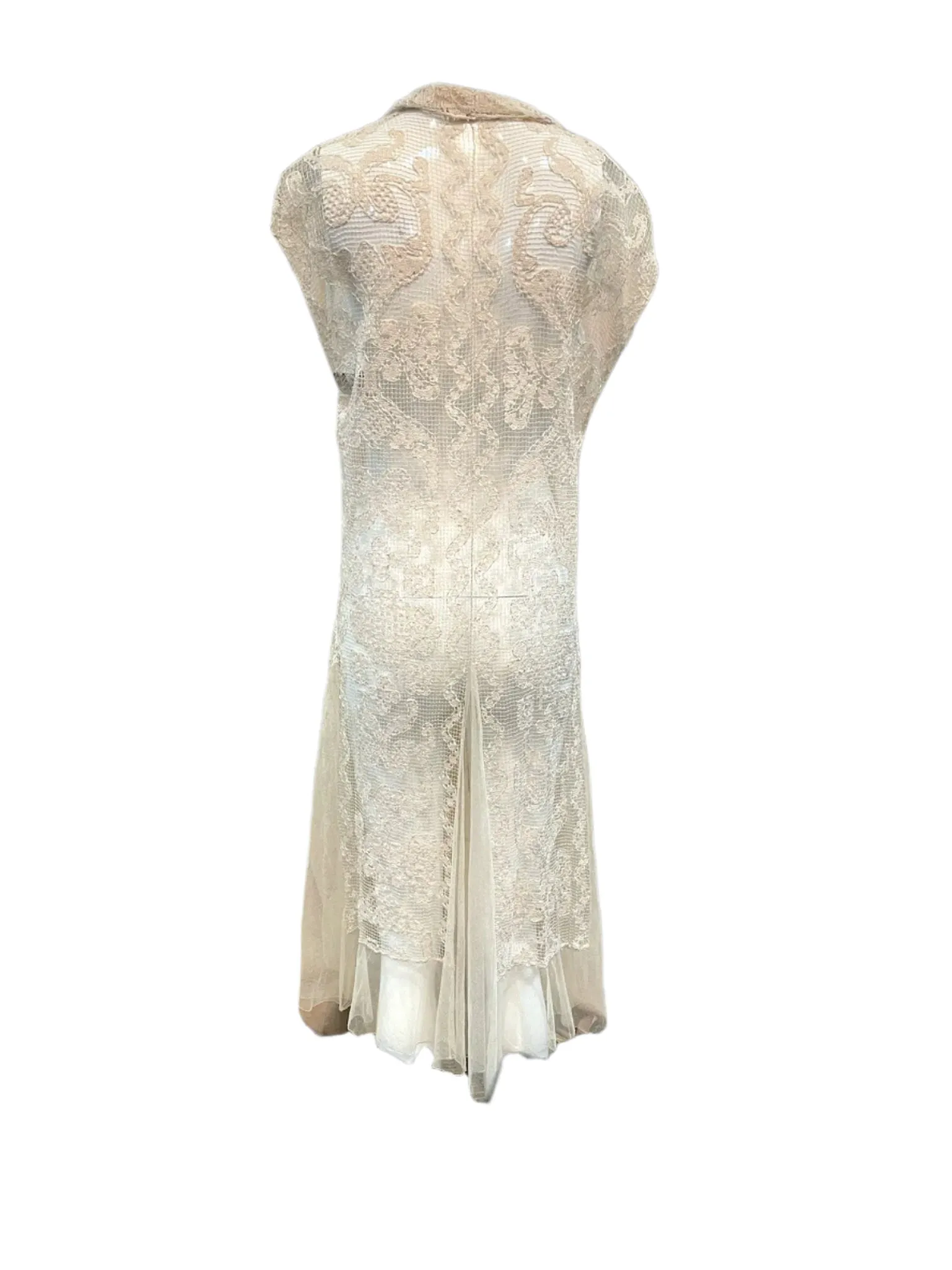 1920's Handmade Fillet Lace Day Dress