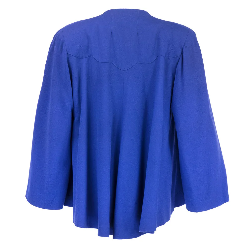 1940's Blue Swing Jacket with Ornate Beading