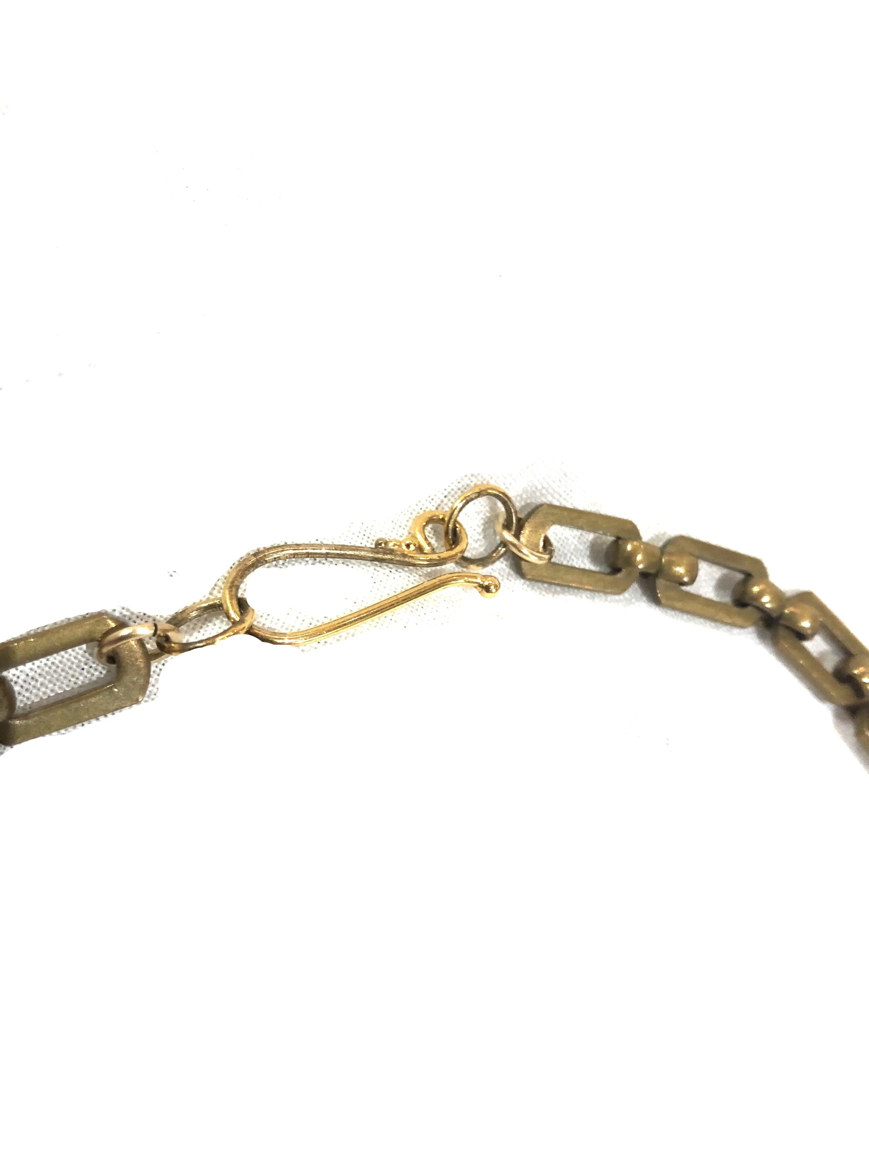 1960s/70s Brutalist  Bronze and Brass Necklace