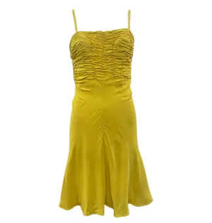 90s Gianni Versace Couture Yellow Sexy, Flirty Summer Dress