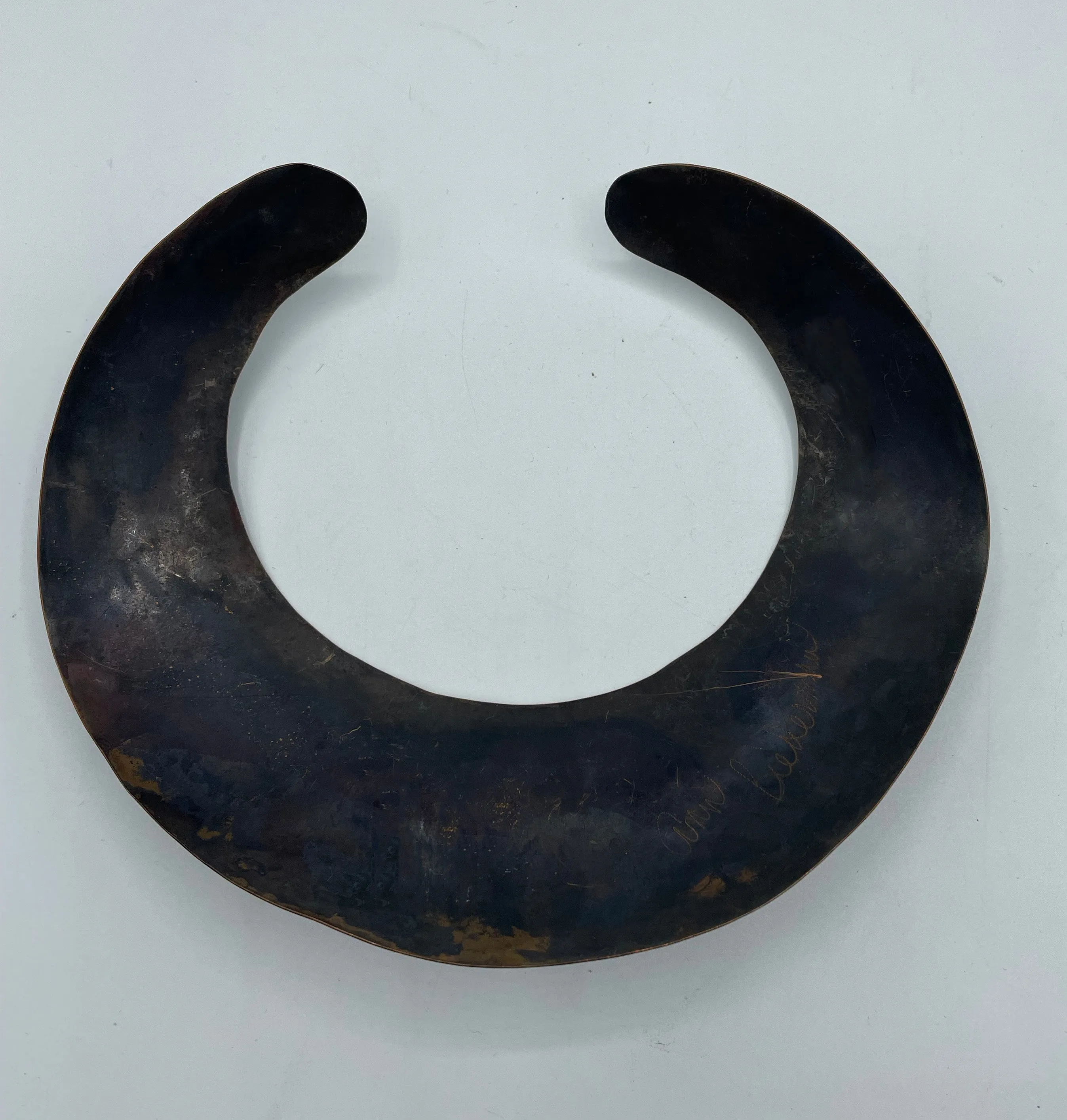 Ann Biederman 1990's Hand Hammered Metal Collar
