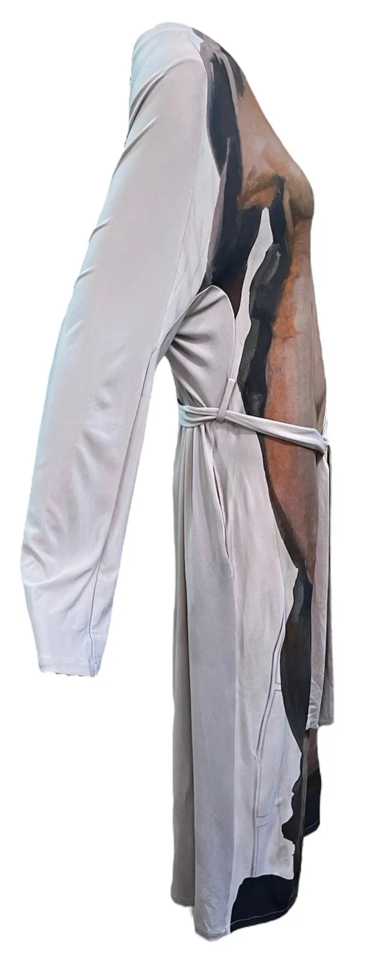 Ann Demeulemeester 2000's Trompe L'oeil  Venus de Milo Print Maxi Dress