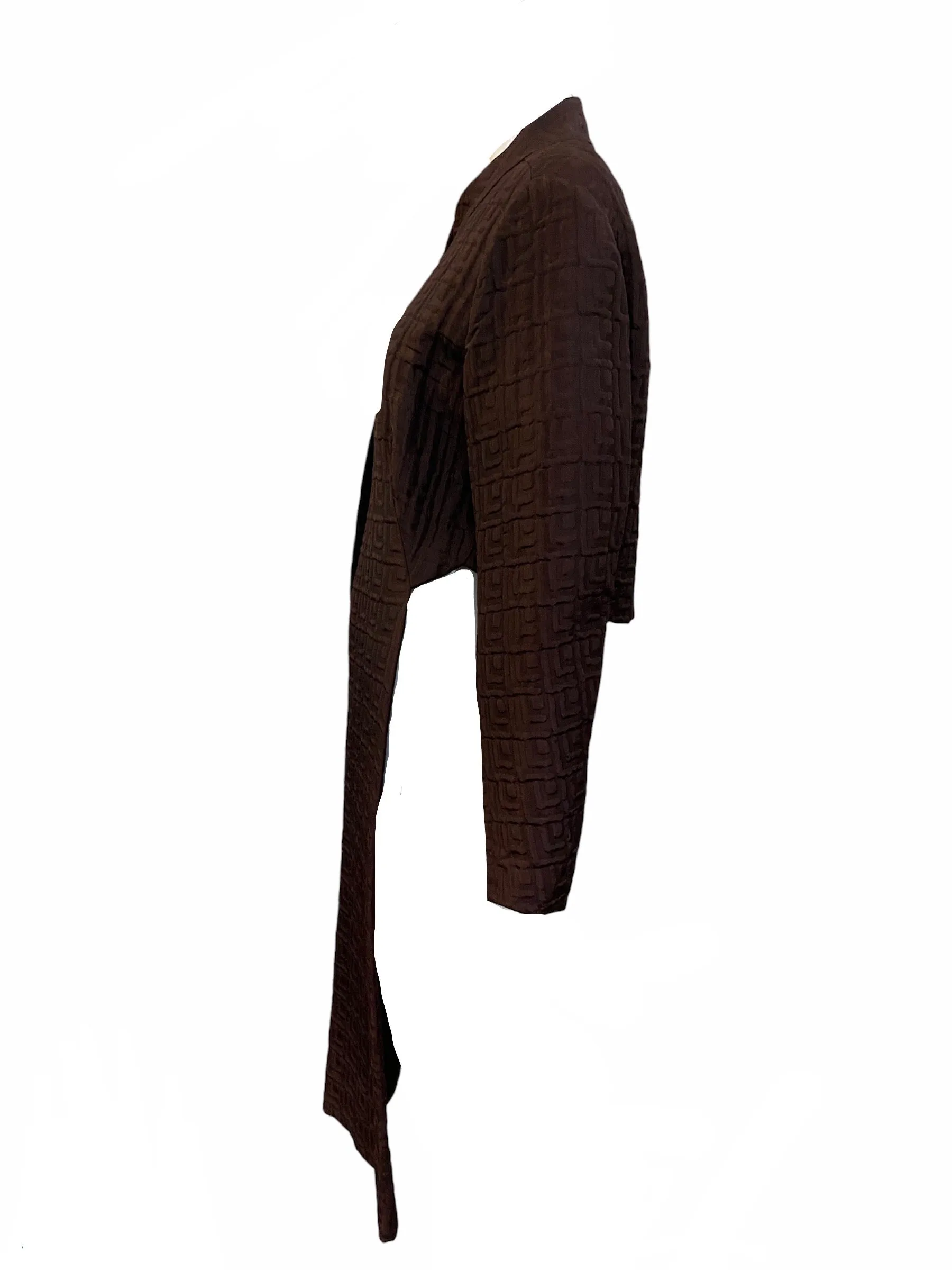Anne Lise 60s Brown Matelasse Afternoon Dress Ensemble