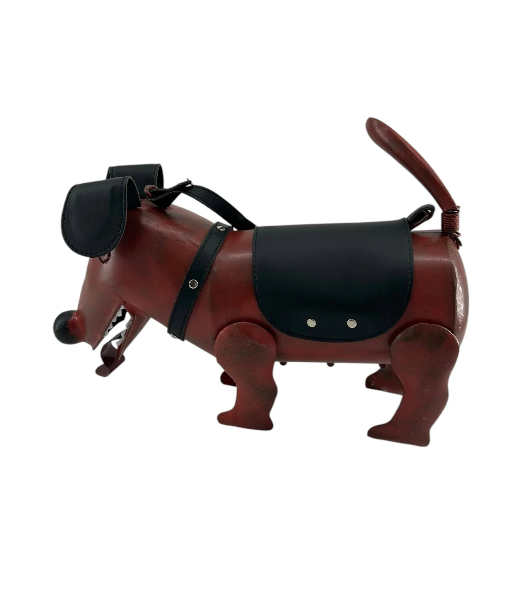 Art to Wear Hand Crafted Metal Dog Purse "Spike" in Brown