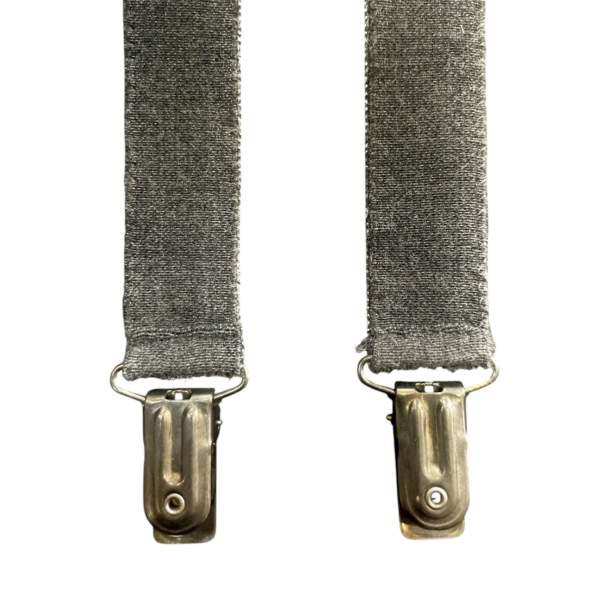 Brunello Cucinelli 2000's Sparkling Silver Beaded Cashmere Suspenders, New/Old