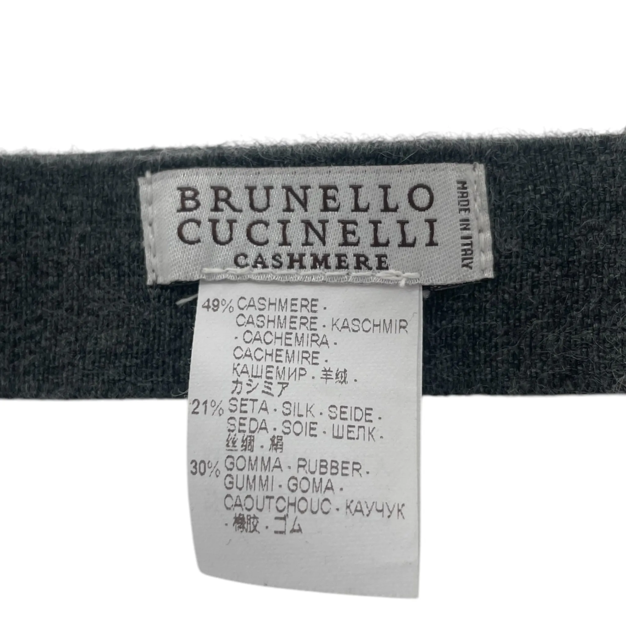Brunello Cucinelli 2000's Sparkling Silver Beaded Cashmere Suspenders, New/Old