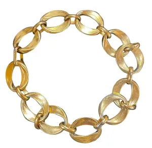 Chanel 1980's Gold Tone Chunky Link Choker Necklace