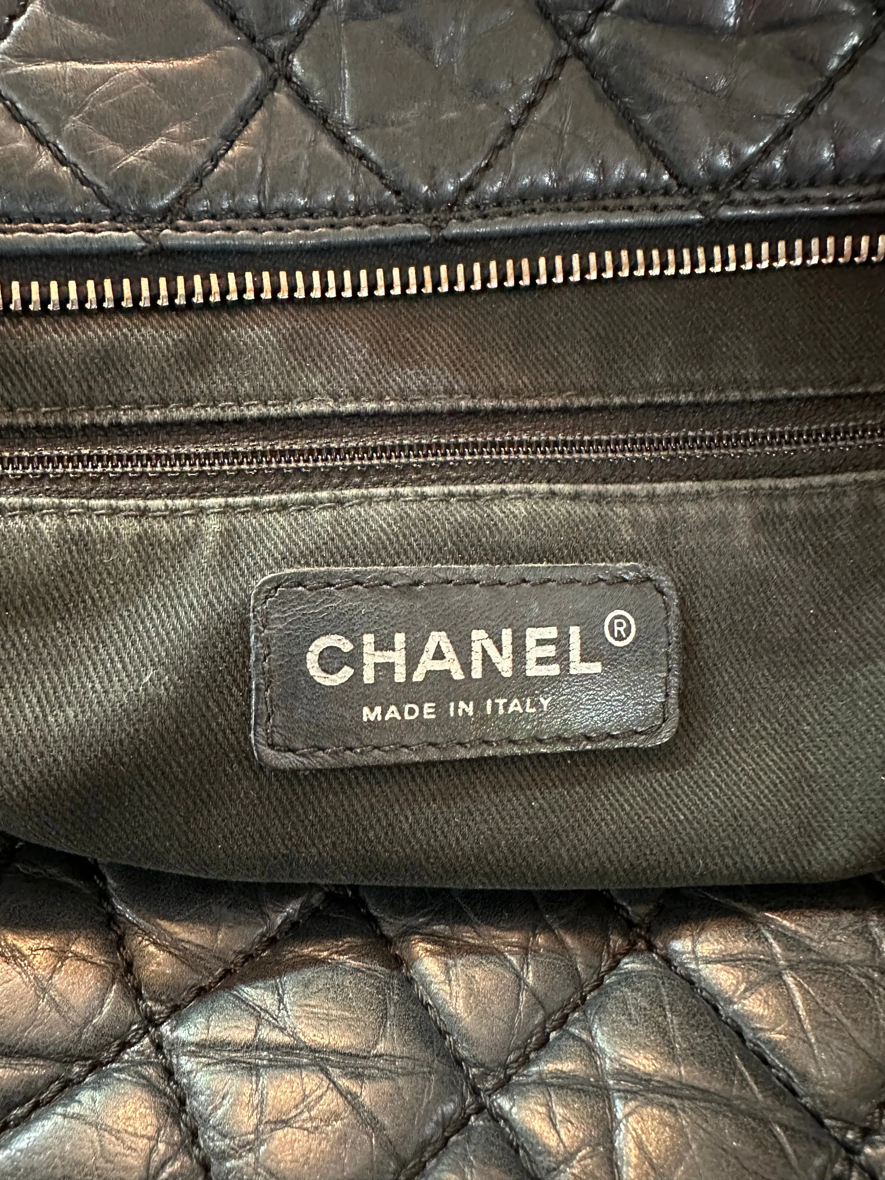 CHANEL Authenticated Black Medium Lady Braid Tote Bag