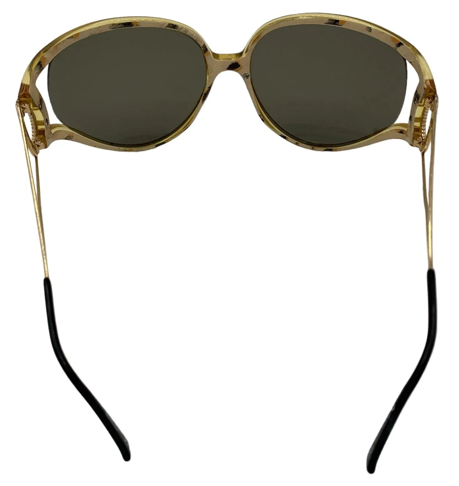 Christian Dior 80s 2757 50 Leopard Oversized Sunglasses