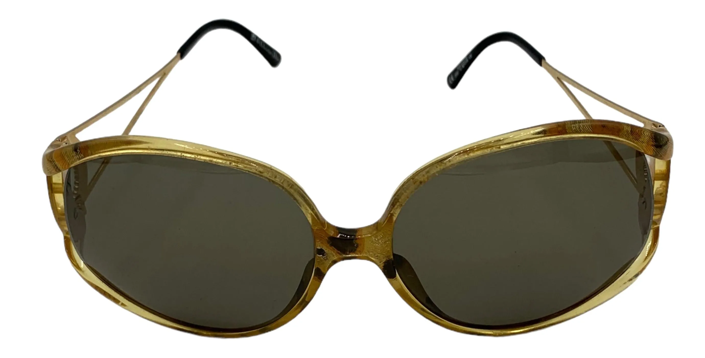 Christian Dior 80s 2757 50 Leopard Oversized Sunglasses