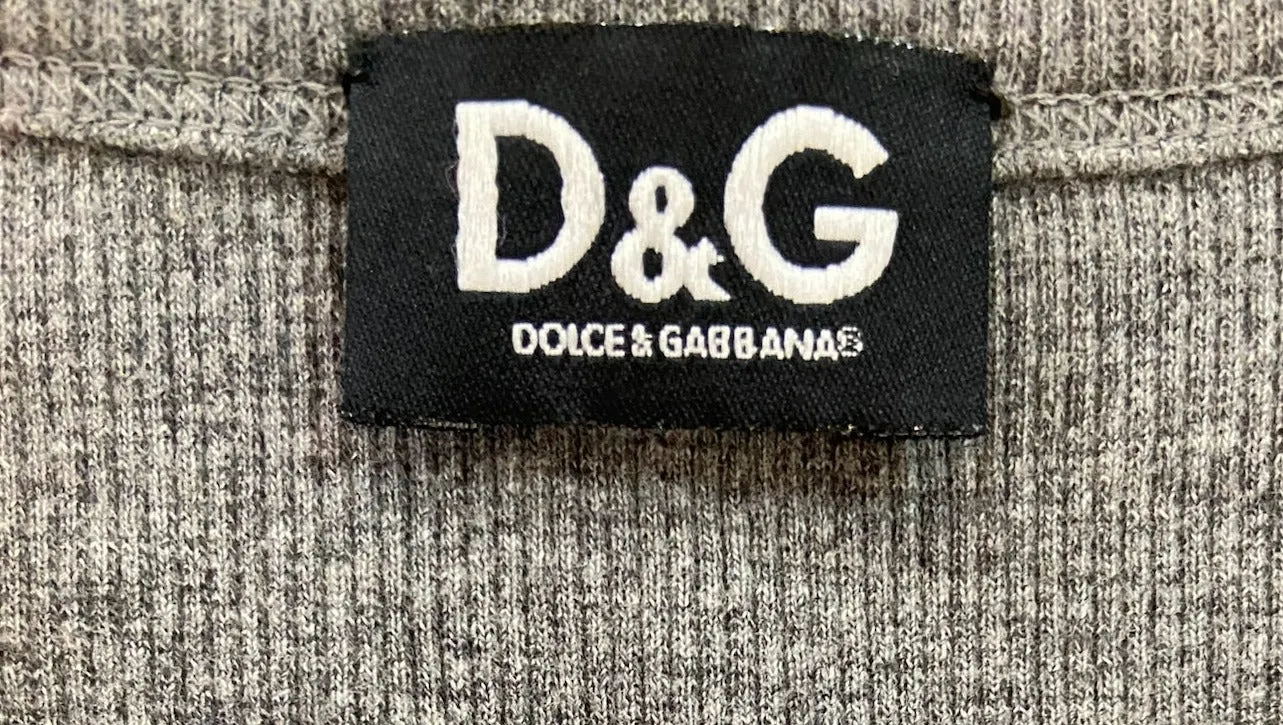 D&G Grey Ribbed Y2K Black Sequin Mini Dress