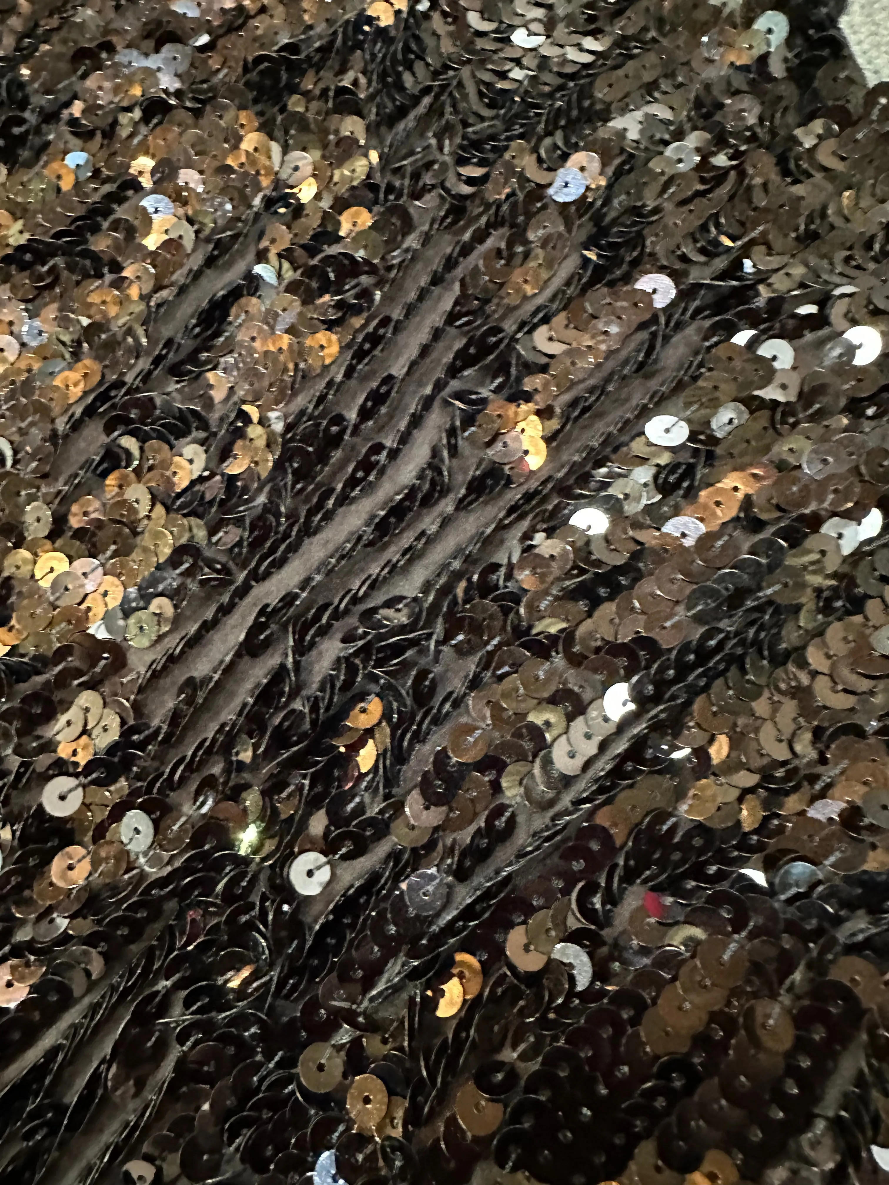 D&G Grey Ribbed Y2K Black Sequin Mini Dress