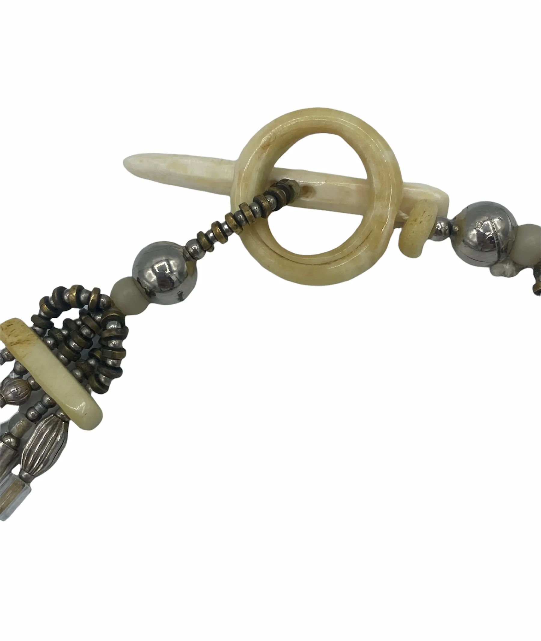 David Navarro 1970's Large Disc Multi-Strand Necklace