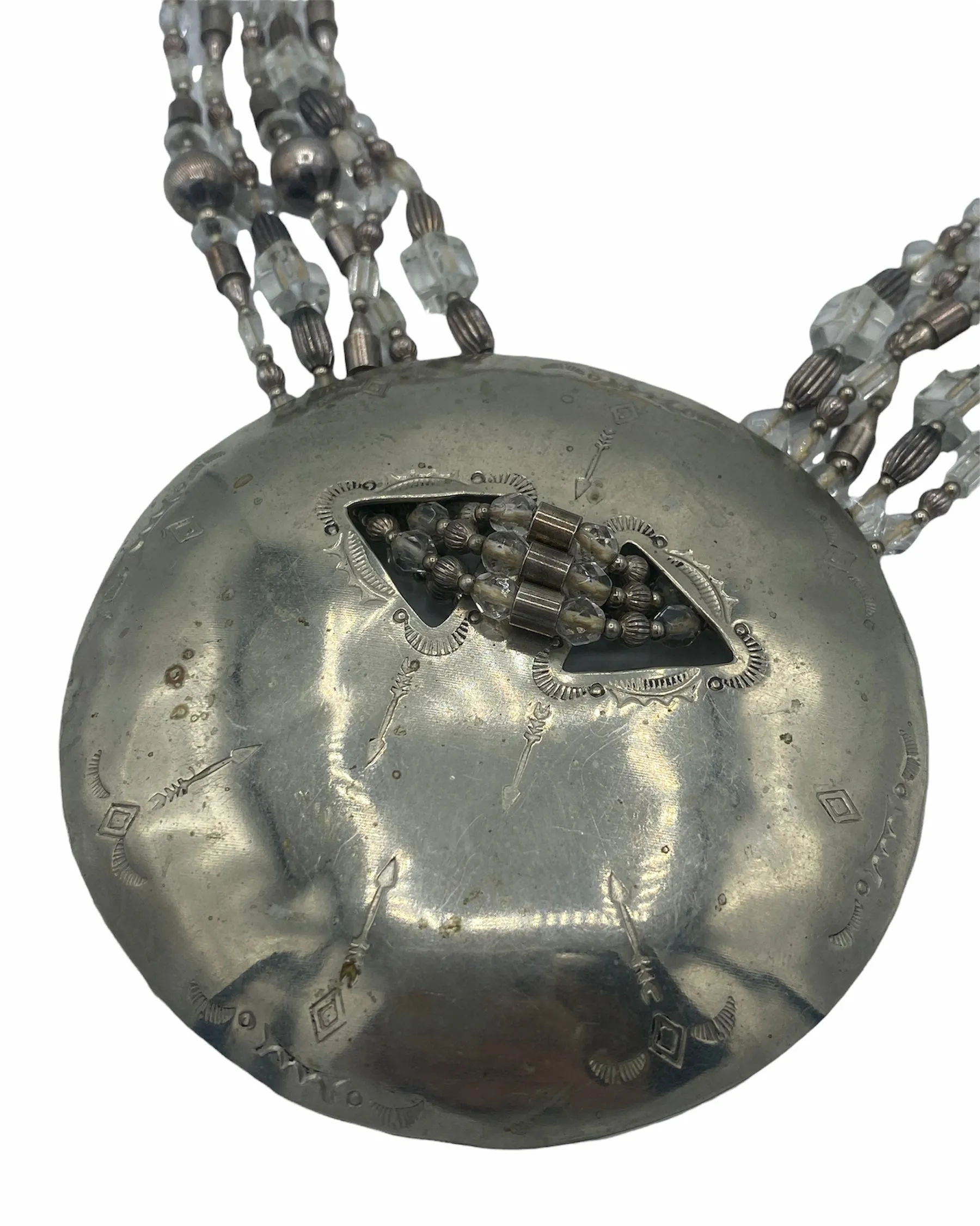 David Navarro 1970's Large Disc Multi-Strand Necklace