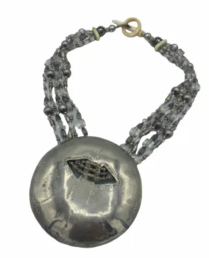 David Navarro 1970's Large Disc Multi-Strand Necklace