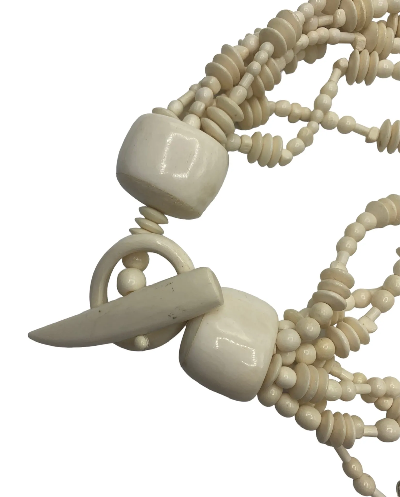 Gerda Lynggaard for Monies White Beaded Necklace