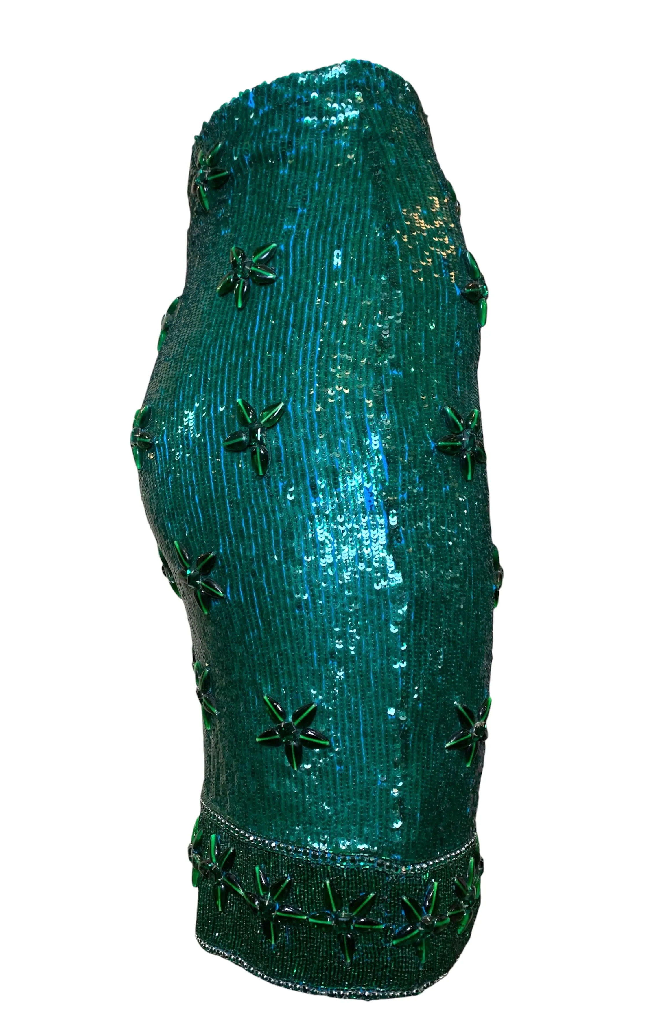 Giorgio di Sant'Angelo '80s Emerald Sequin and Chiffon Four Piece Ensemble