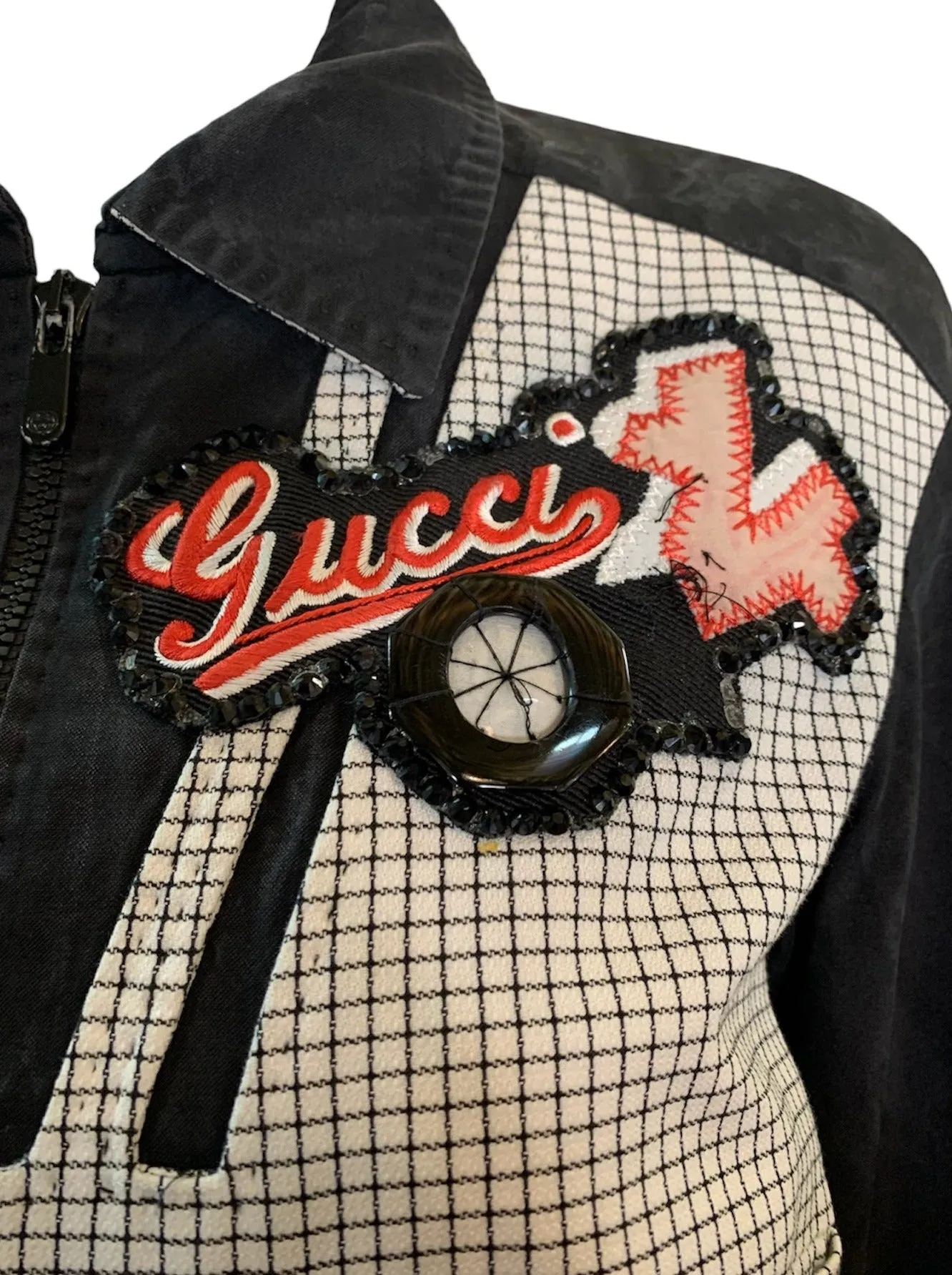 Gucci Bomber Style Member's Club Jacket with Patches