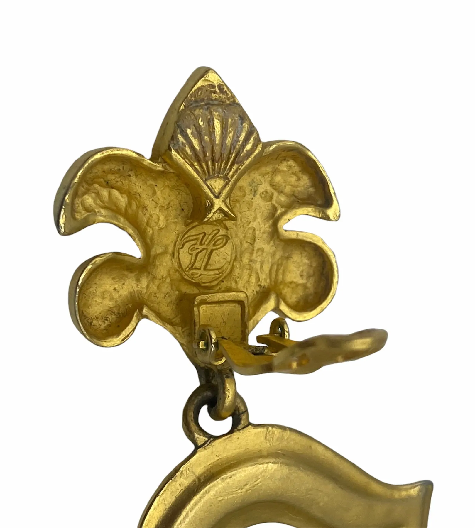 Karl Lagerfeld 90s Whimsical Baroque Style XL Earrings