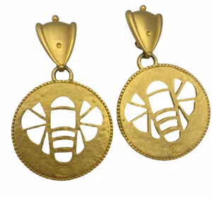 Karl Lagerfeld  Bee Stencil Clip On Earrings