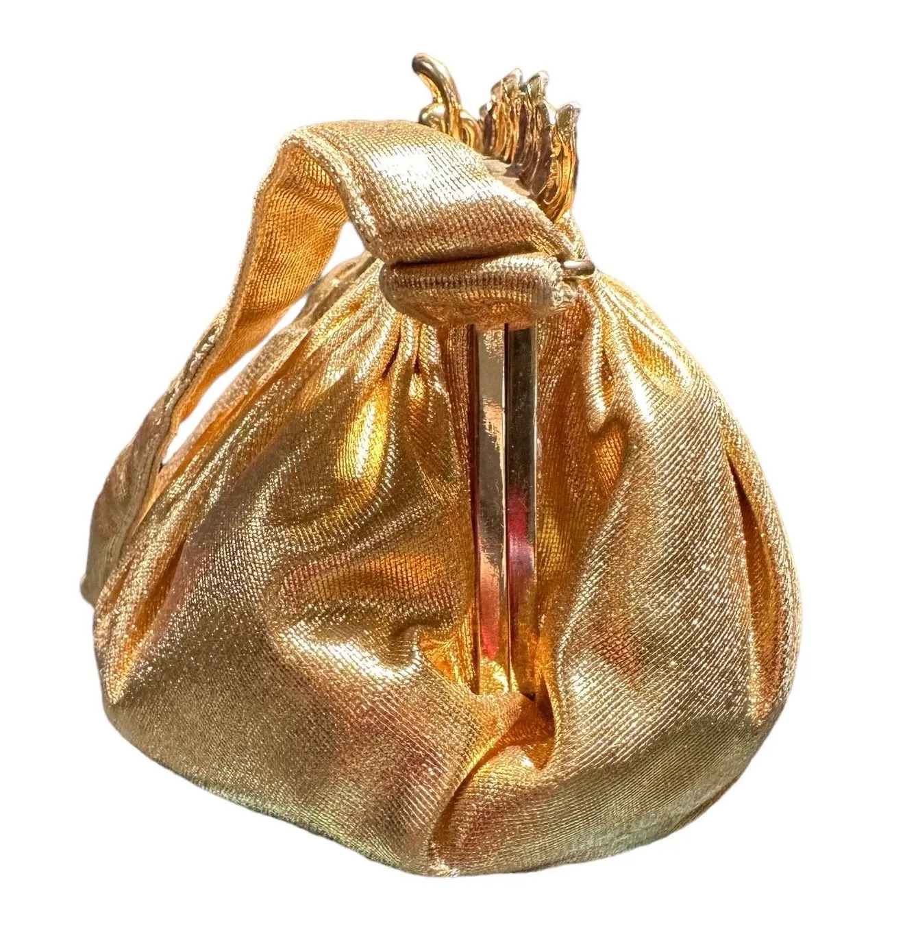 Morris Moskowitz 1950's Gold Glamour Girl Evening Bag