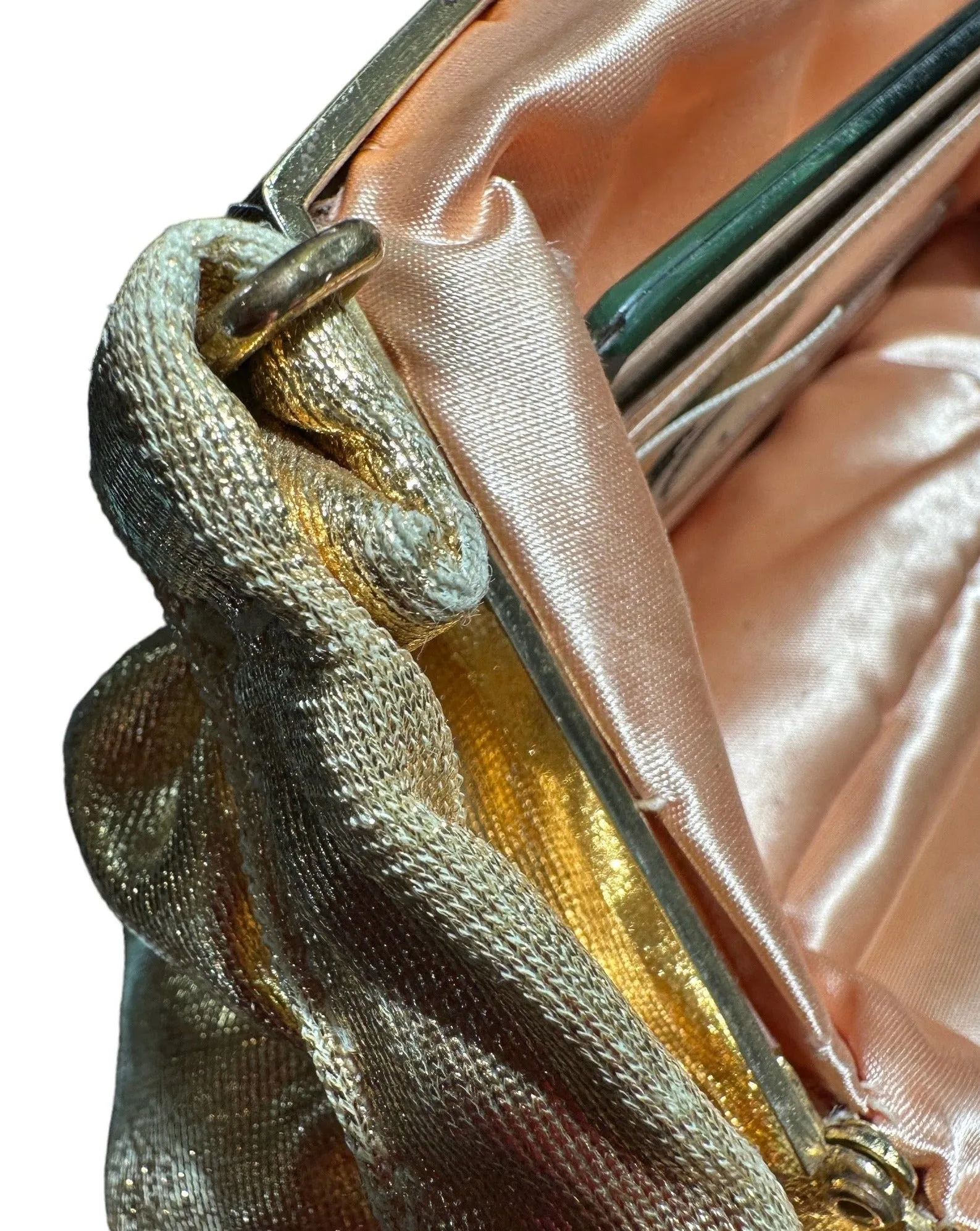 Morris Moskowitz 1950's Gold Glamour Girl Evening Bag
