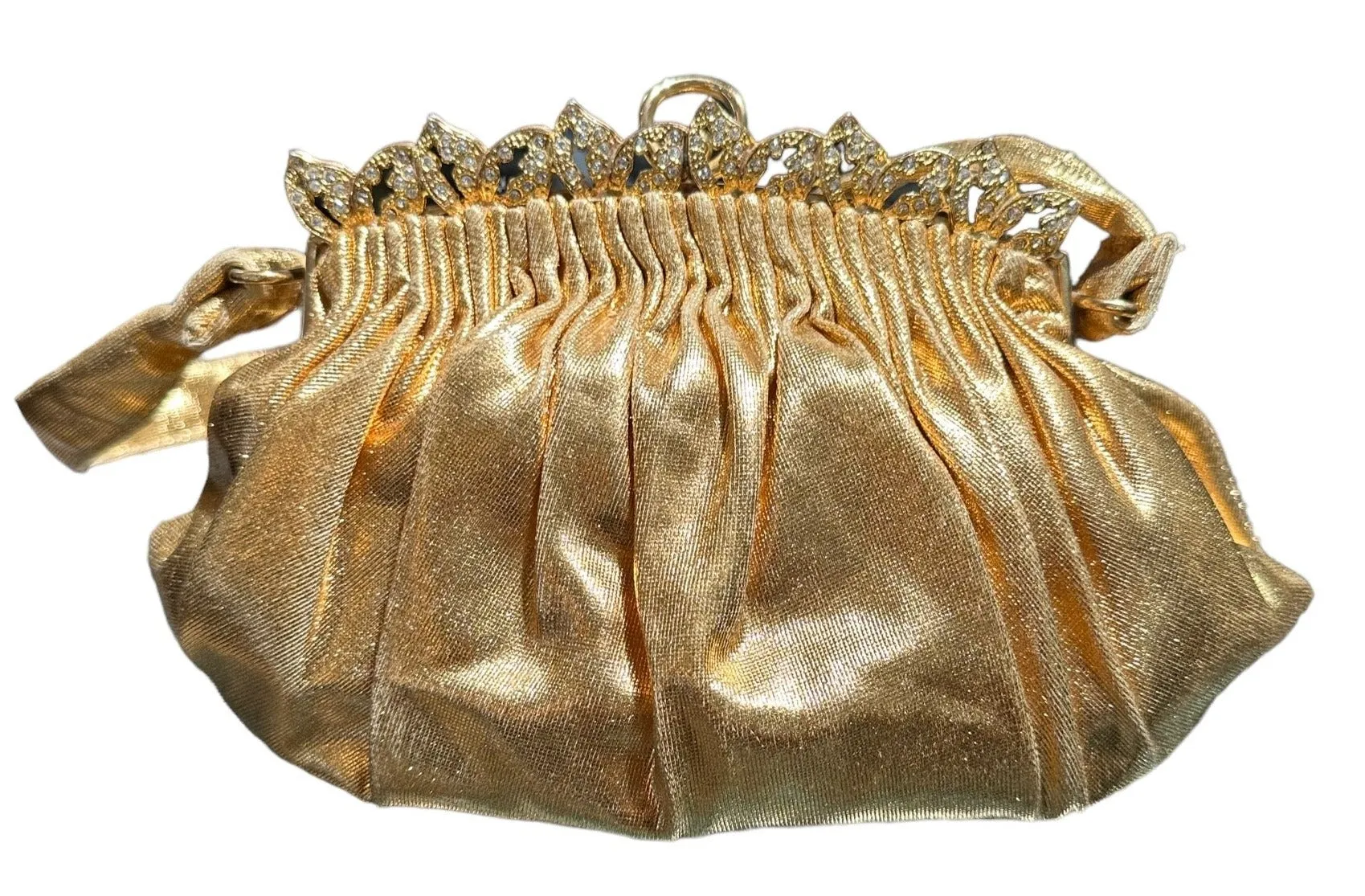 Morris Moskowitz 1950's Gold Glamour Girl Evening Bag