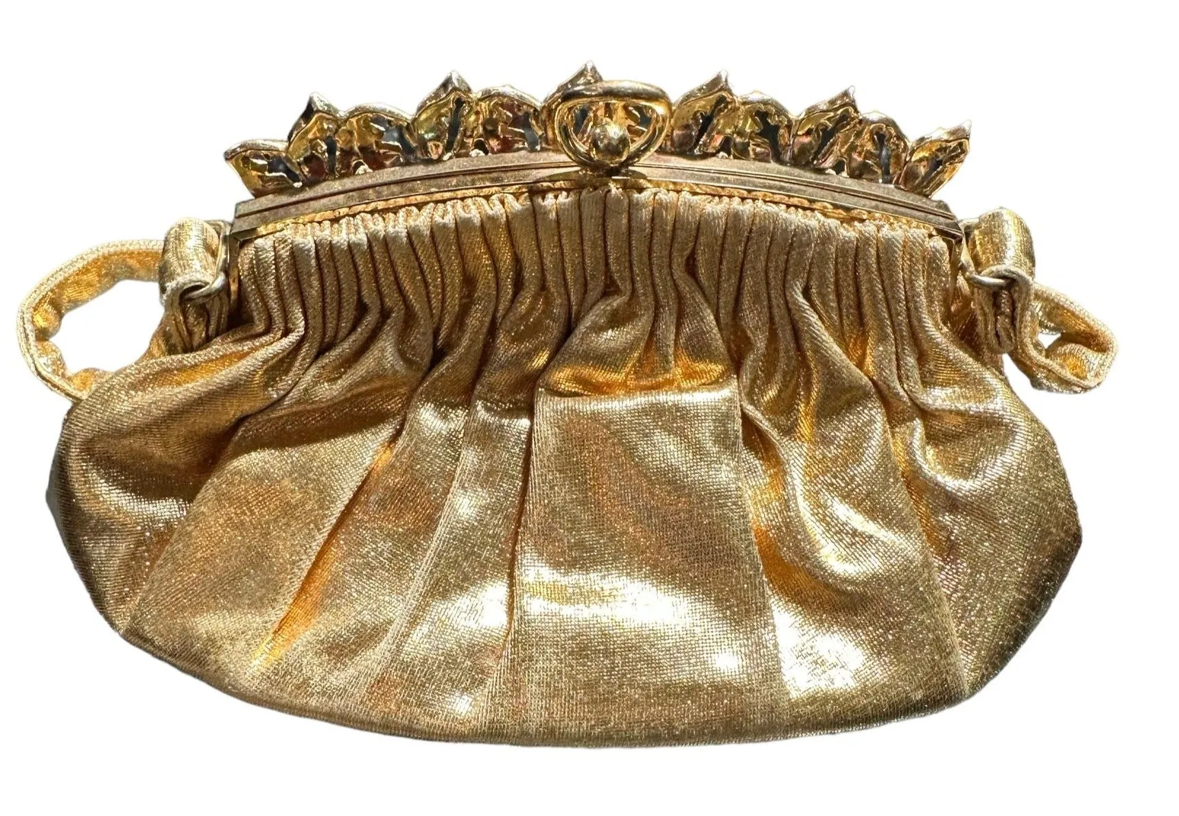 Morris Moskowitz 1950's Gold Glamour Girl Evening Bag
