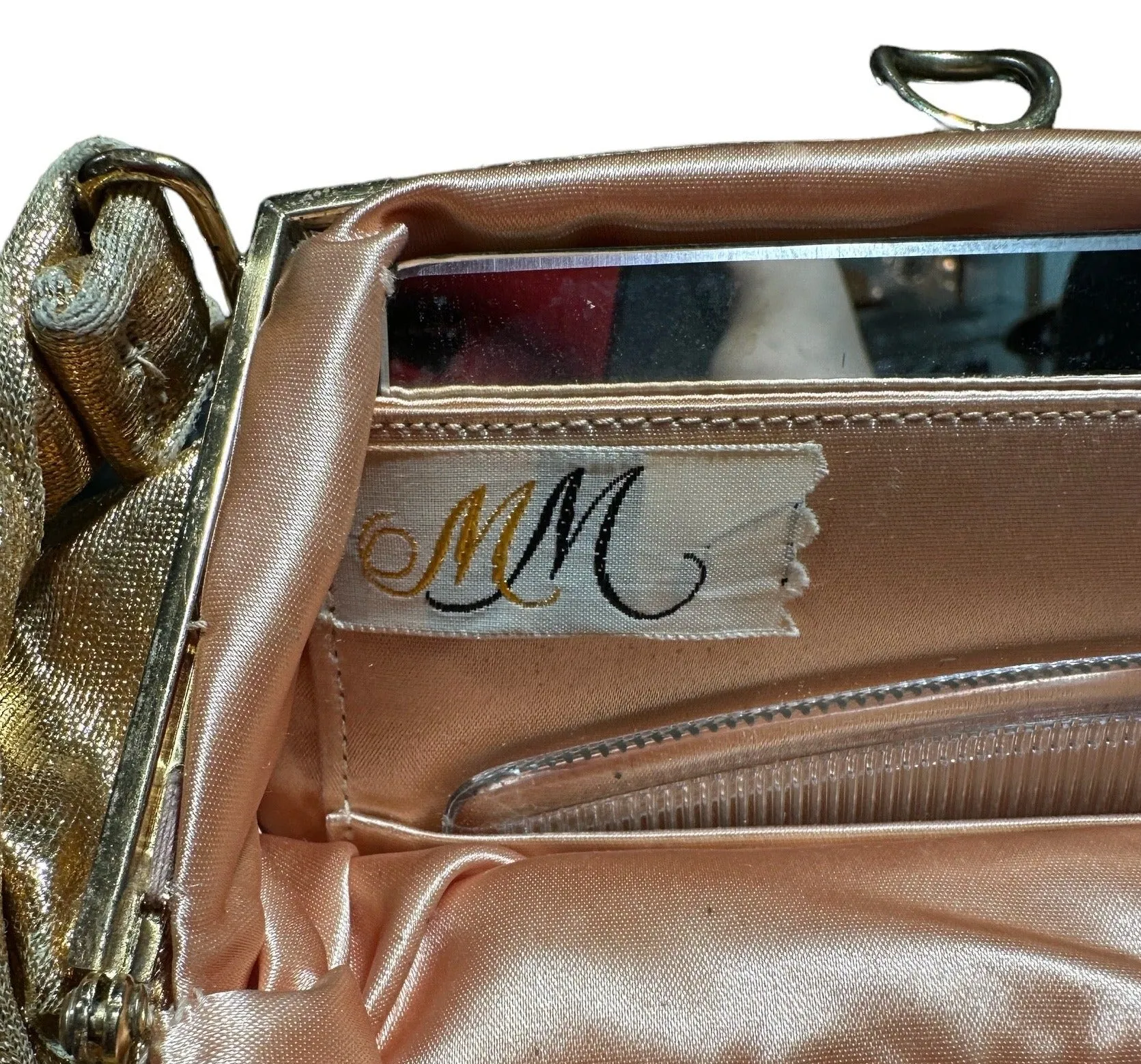 Morris Moskowitz 1950's Gold Glamour Girl Evening Bag
