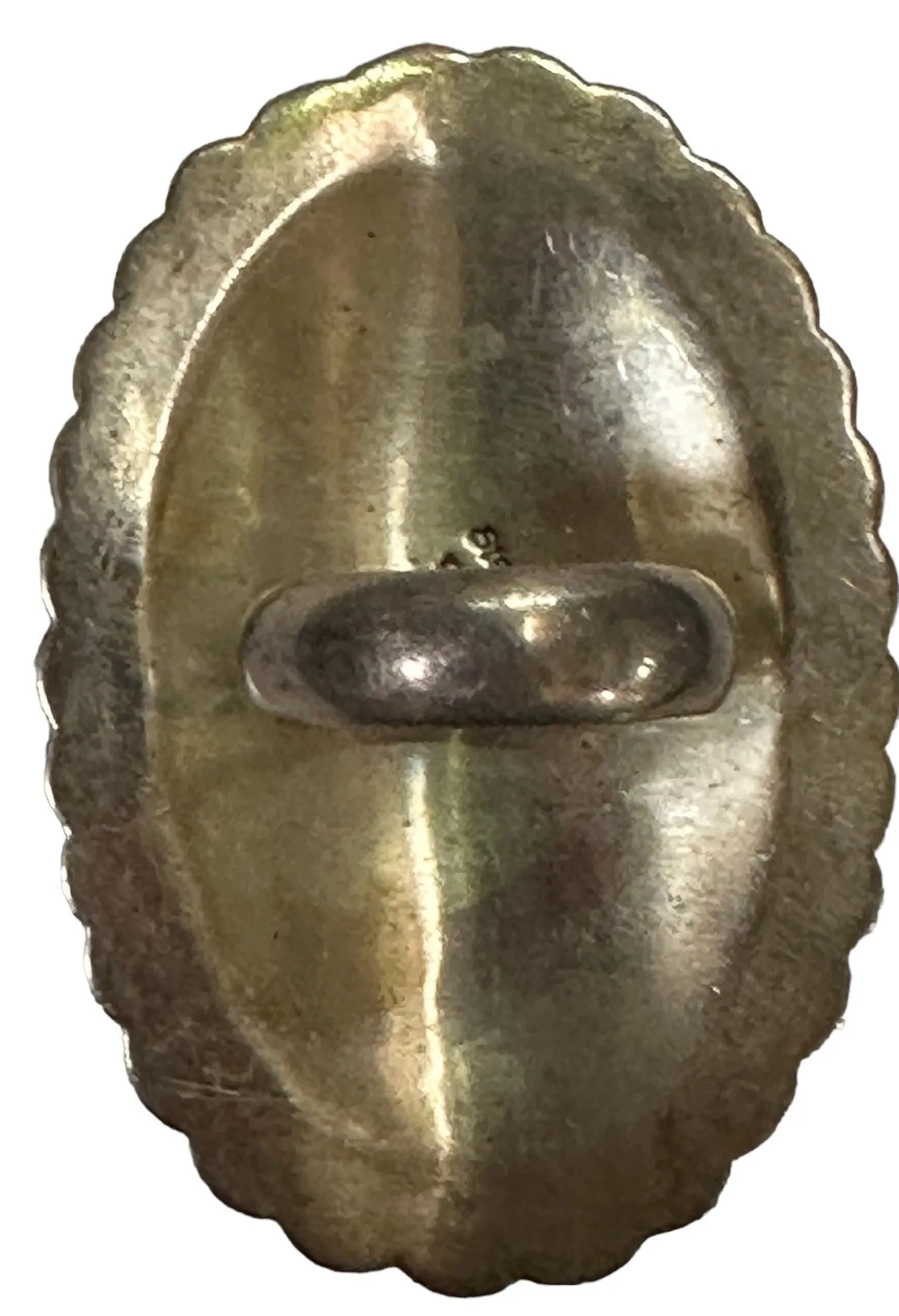 Navajo Large Spiny Oyster Turquoise Lapis Sterling Silver Ring