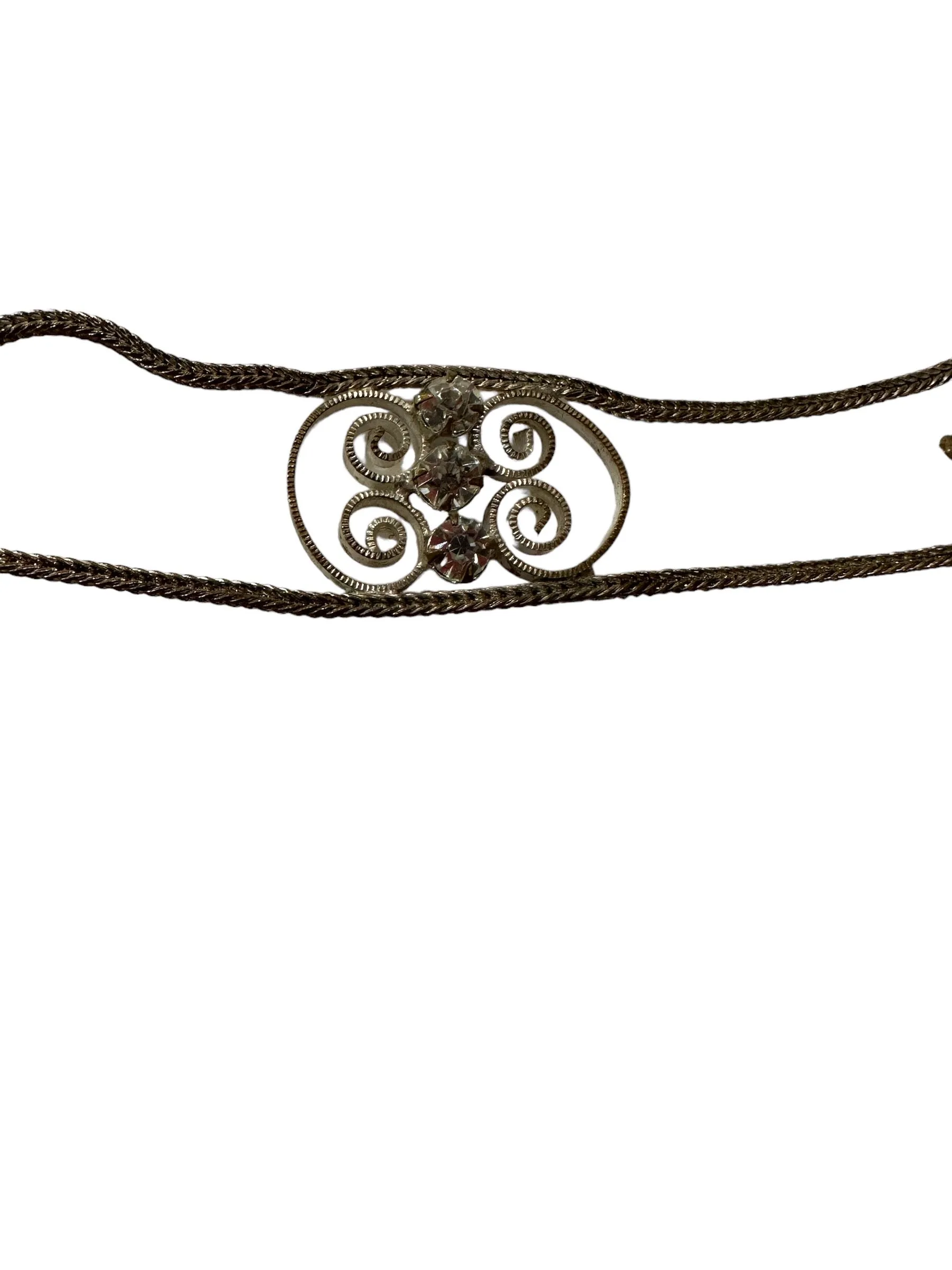 Roaring 20s Flapper Rhinestone Headband With Self Tie