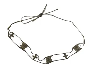 Roaring 20s Flapper Rhinestone Headband With Self Tie
