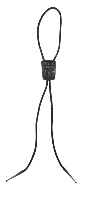 Rosco Scott Sterling Silver Navajo Bear Bolo