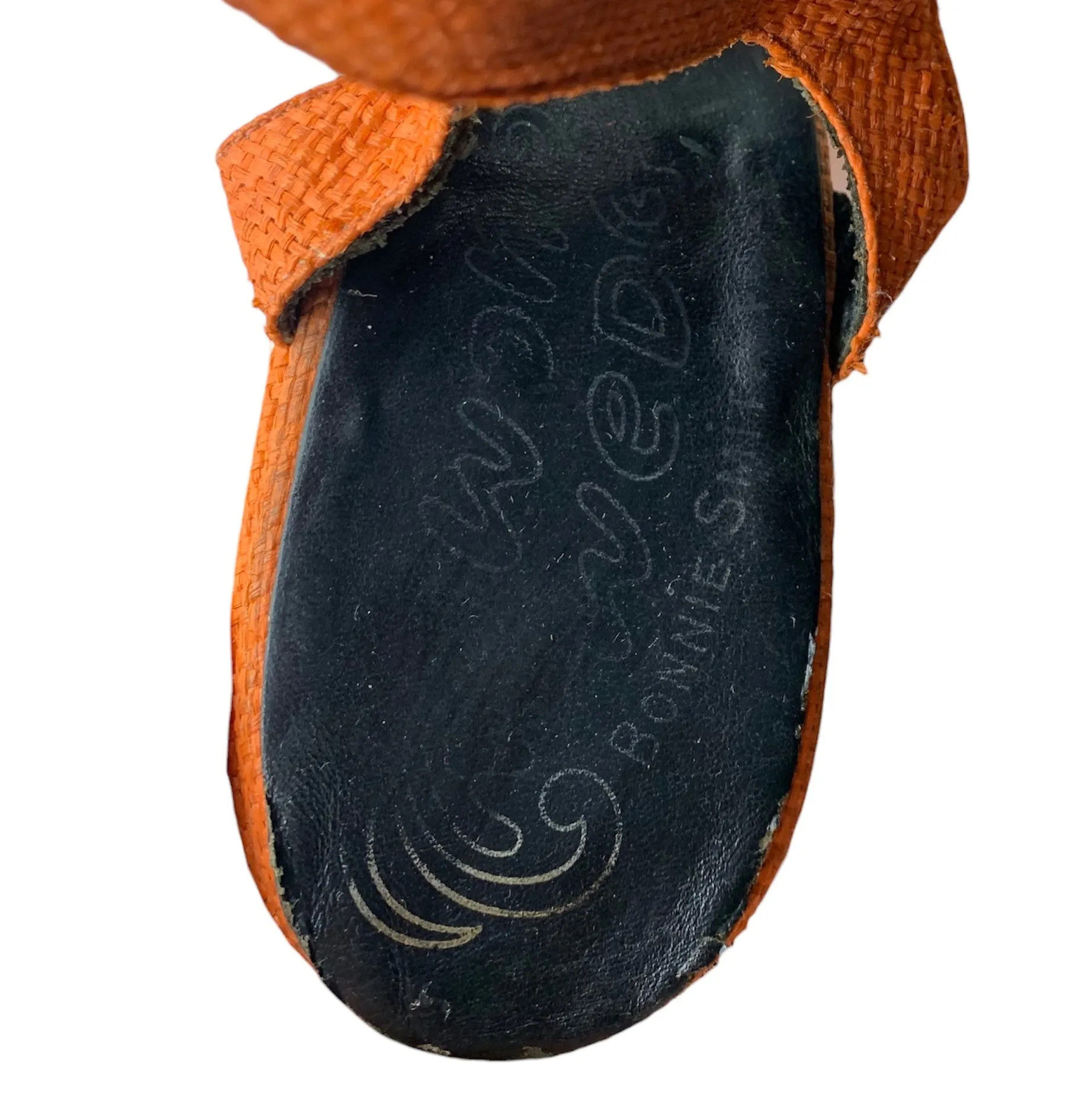 The Wonder Wedge Kimel 1970's Orange Wedge Platform Sandals