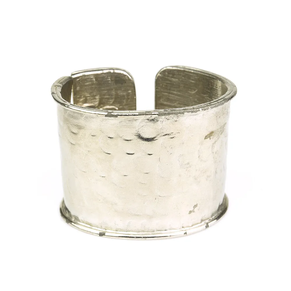 TRIGERE 70s Silver Hammered Cuff