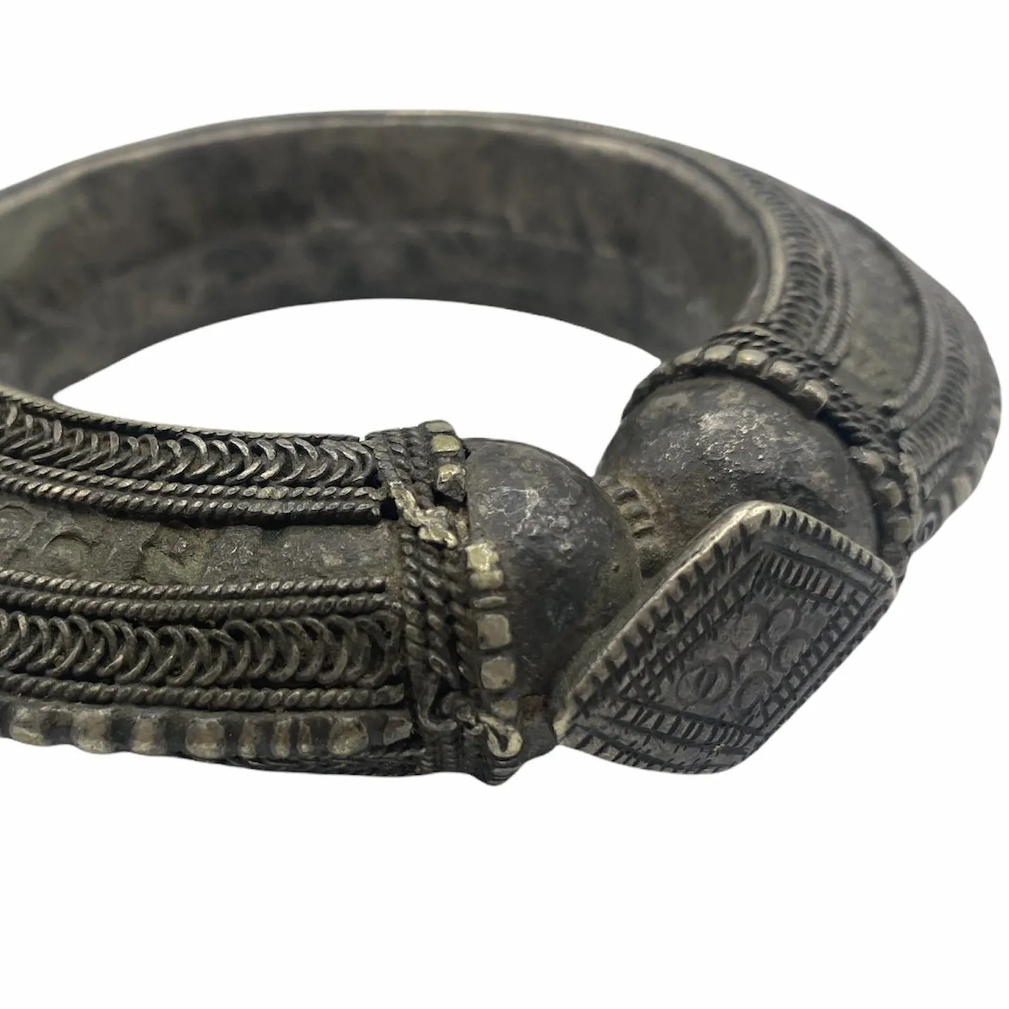 Yemeni Alloy Repousse Cuff Bracelet