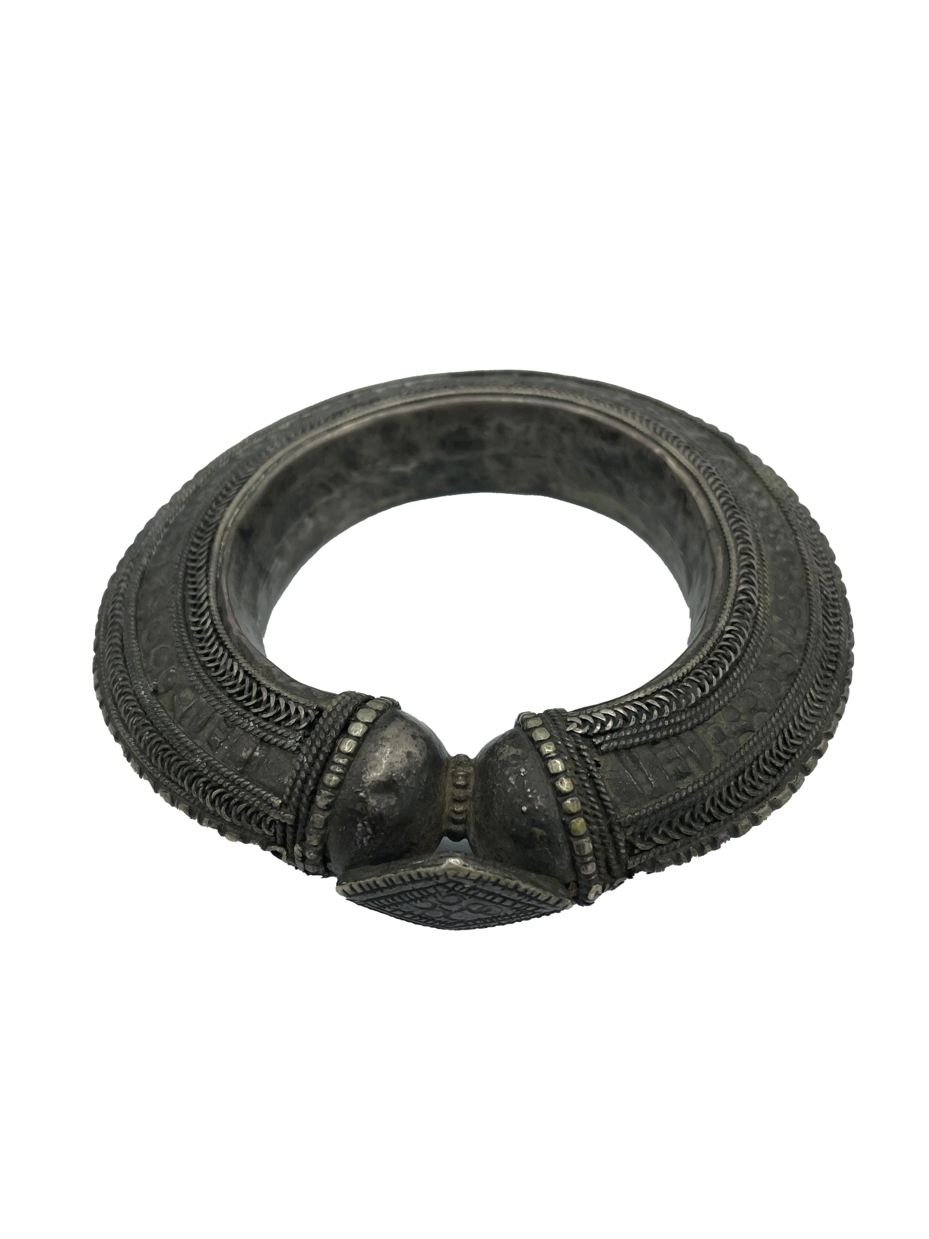 Yemeni Alloy Repousse Cuff Bracelet