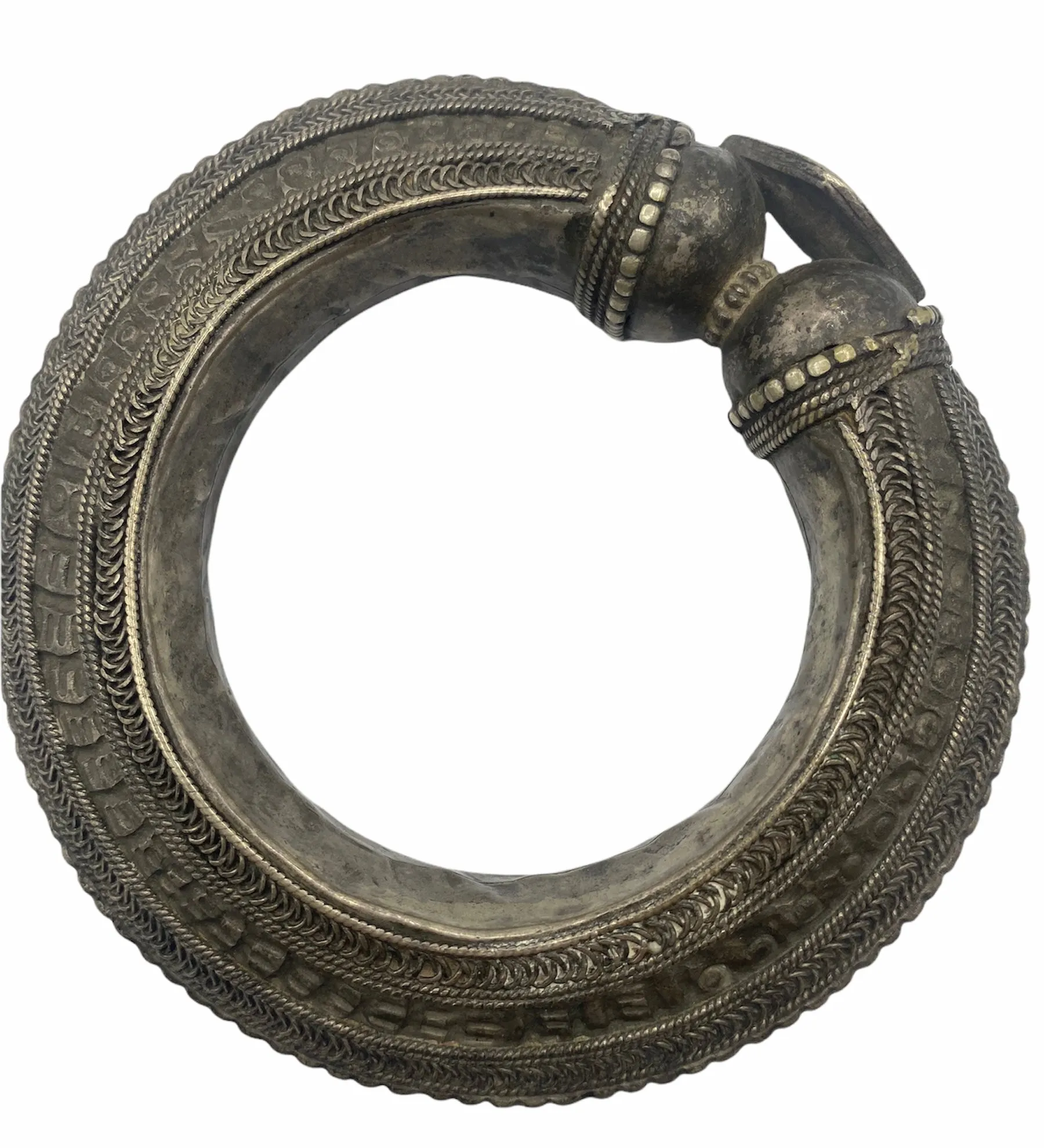 Yemeni Alloy Repousse Cuff Bracelet